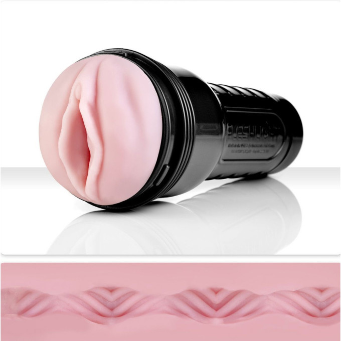 Мастурбатор FLESHLIGHT PINK GO WAVE, индивидуальный рельеф, вагина 17644